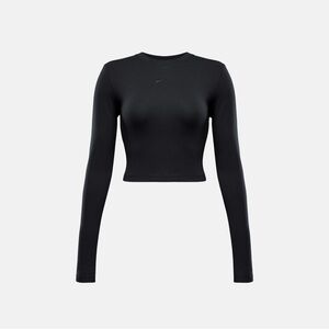 Nike Women's Black Long Sleeve Crop Top